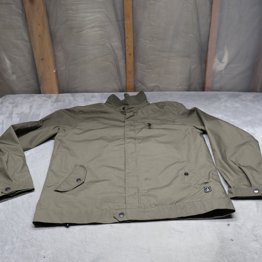 Volcom‎ Via Libre Jacket Mens Large Brown Full Zip Field Utility Casual Skate